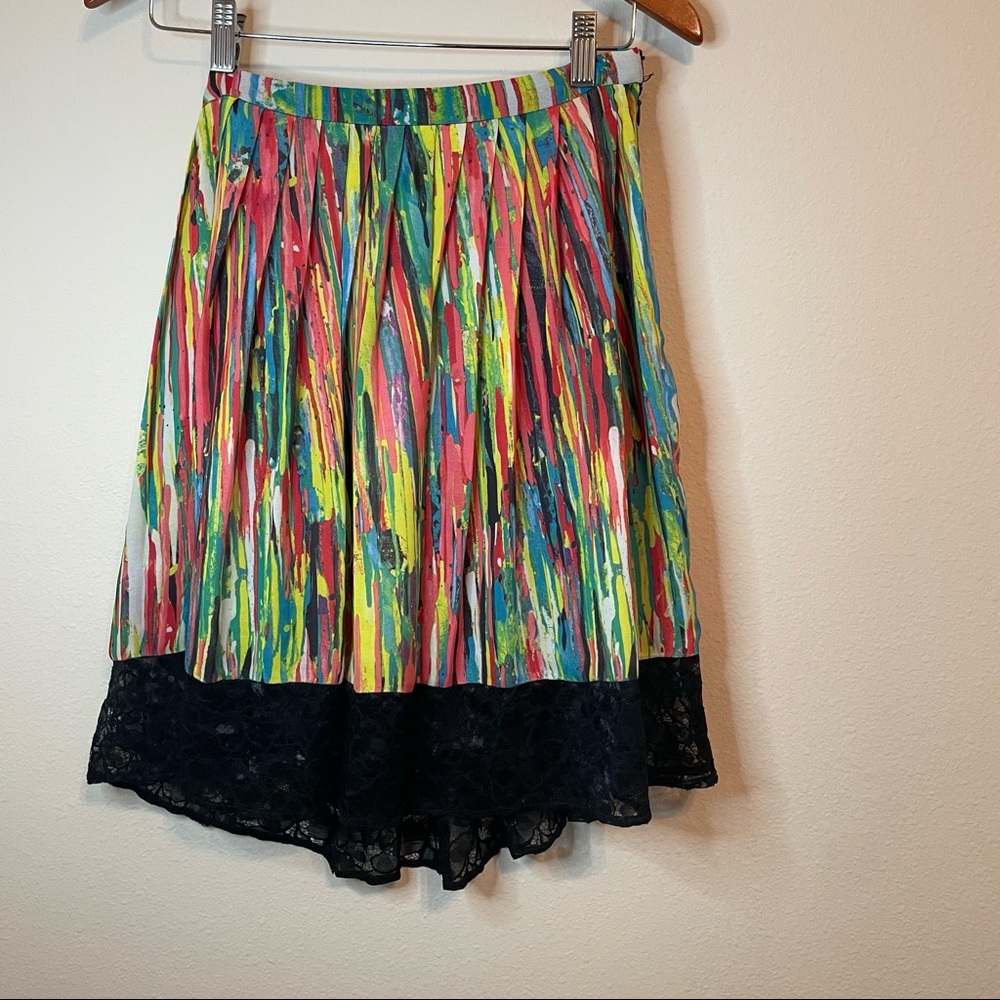 Prabal Gurung Multi Color Stripe Mini Skirt - Picture 3 of 6
